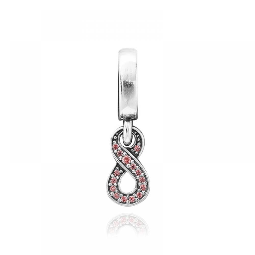 PAndora 792766c01 Sparkling Infinity Pendant And Dangle Silver Charm