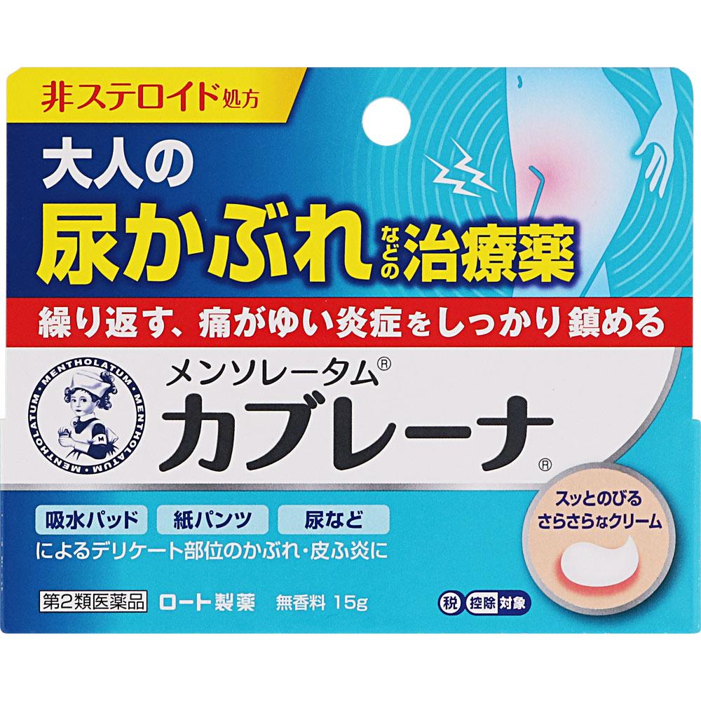 Rohto MENTHOLATUM Cabrena 15g Non-steroidal Indications: Rashes, diaper rash, dermatitis, itching, eczema, sores, prickly heat