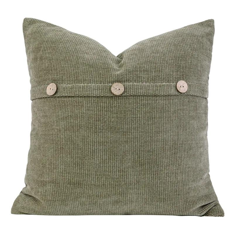 Cushion Cover Nordic Olive Green Bedroom Sofa Living Room Pillowcase Soft Fabric Home Decoration Fashion High-grade Sense 45*45