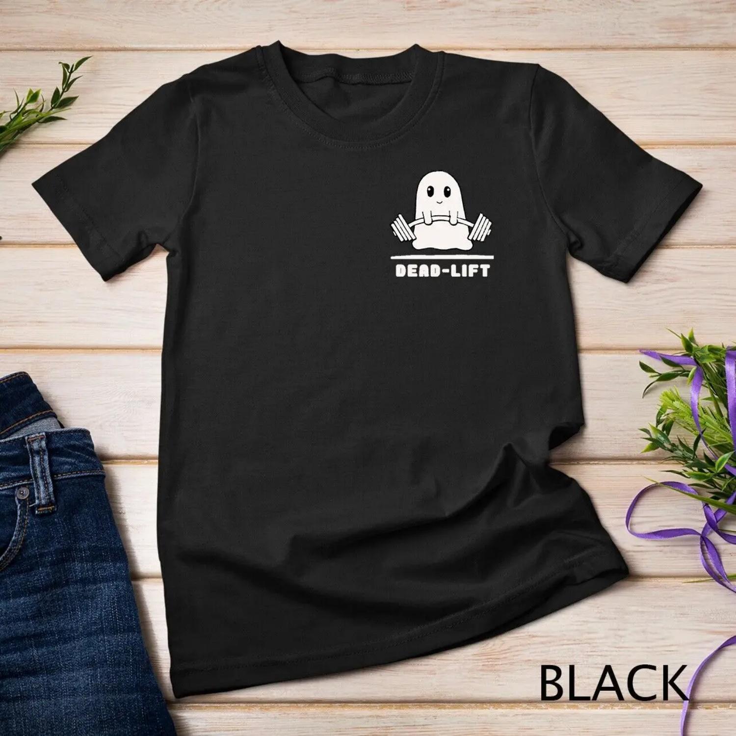 Dead Lift Ghost Halloween Funny Gym T Shirt S чёрный