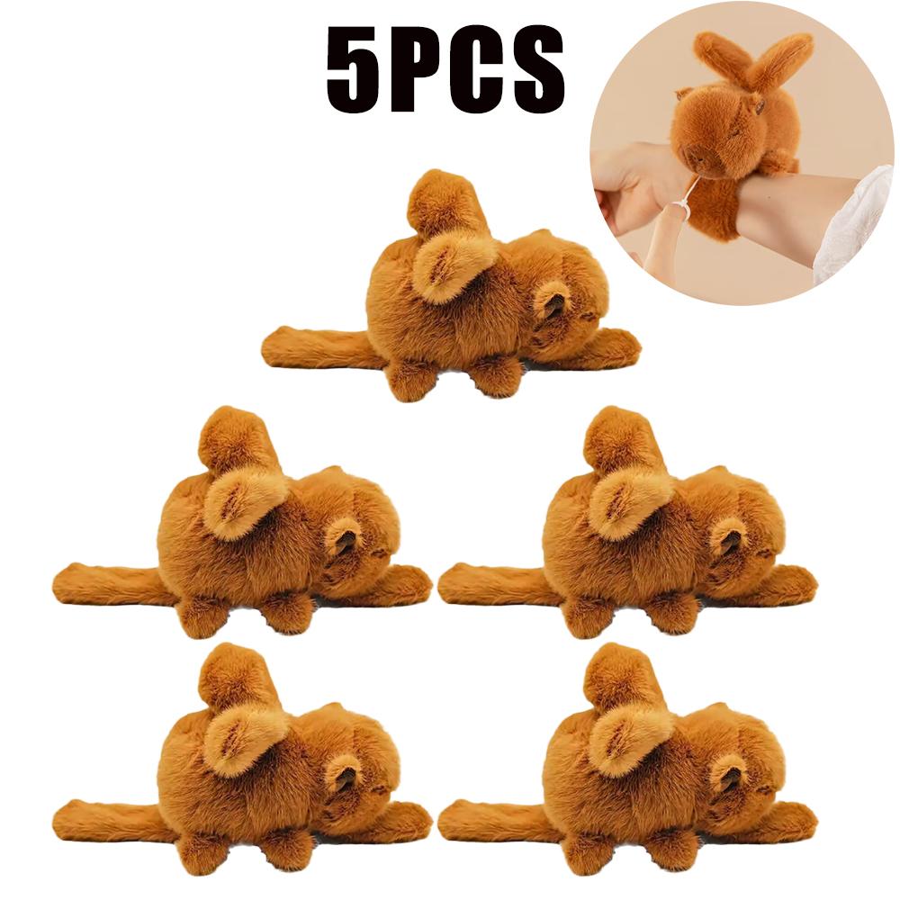 Creative Capybara Snap Circle with Wings Vibrating Doll Aquarium Dolphin Plush Doll Cute Clap Circle Bracelet Dolls