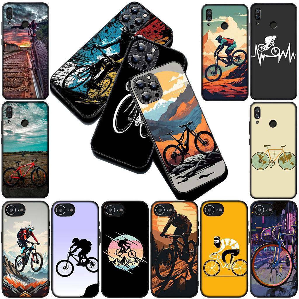 Art Mountain Bike Cycling Silicone Phone Cover for Motorola Moto Edge 70 60 Fusion NEO Pro G Stylus G56 G96 G04 G05 20 Soft Case