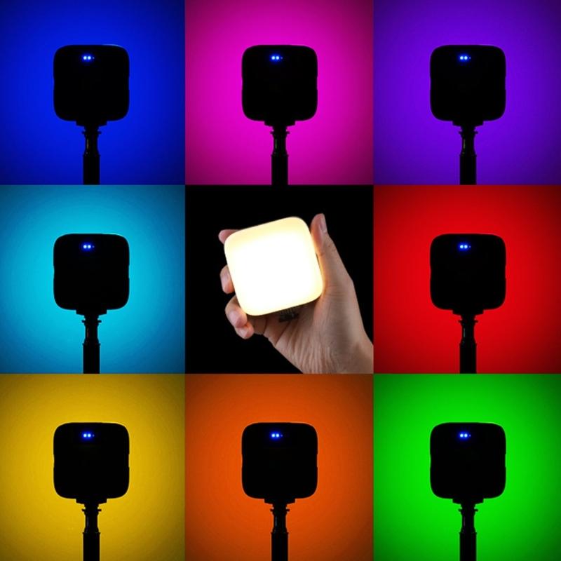 Mini Square Mobile Phone Fill Light Magnetic Mount Photography Lighting For Live Content Creation 3000K-6500K Adjustable