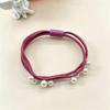 Elegant Pearl Hair Tie - Versatile Solid Color Elastic Band for Women