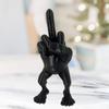 Hand Gesture People Statue Desktop Resin Figurine for Hotel and Living Room Dorm blue