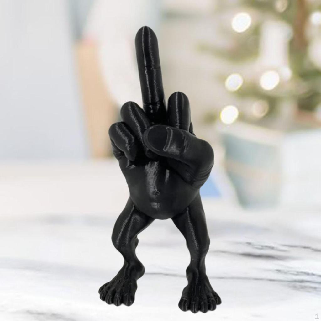 Hand Gesture People Statue Desktop Resin Figurine for Hotel and Living Room Dorm blue