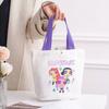 Kpop Portable Canvas Bag Plus Snap Button Solid Color Korean Version Canvas Bag Going Out Portable Tote Bag