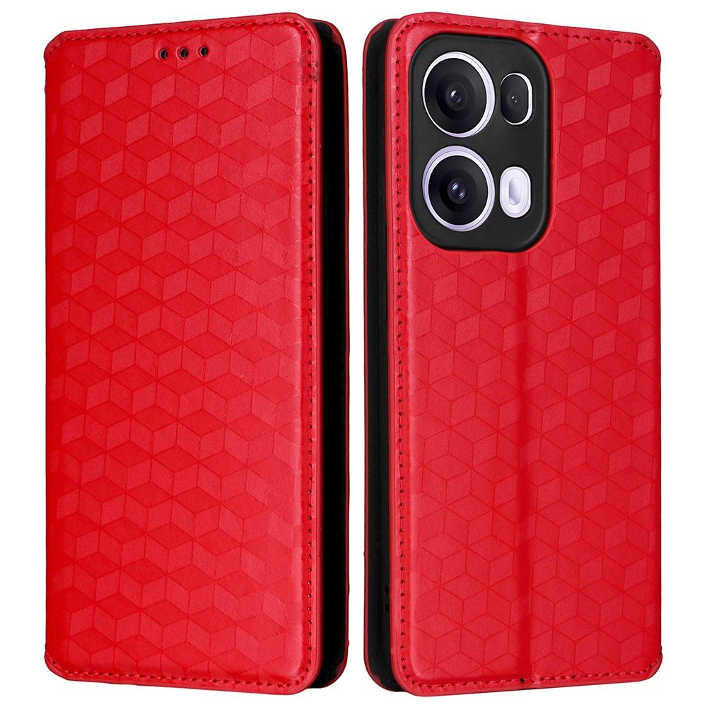 For Oppo Reno13 Pro 5G Wallet Case Rhombus Imprinted Leather Phone Cover