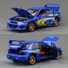 1/32 Skala Subaru Impreza WRX STI Leketøysbilmodell Støpt Legeringsmetall Miniatyr Lyd og Lys Samling Gave til Barn Gutter