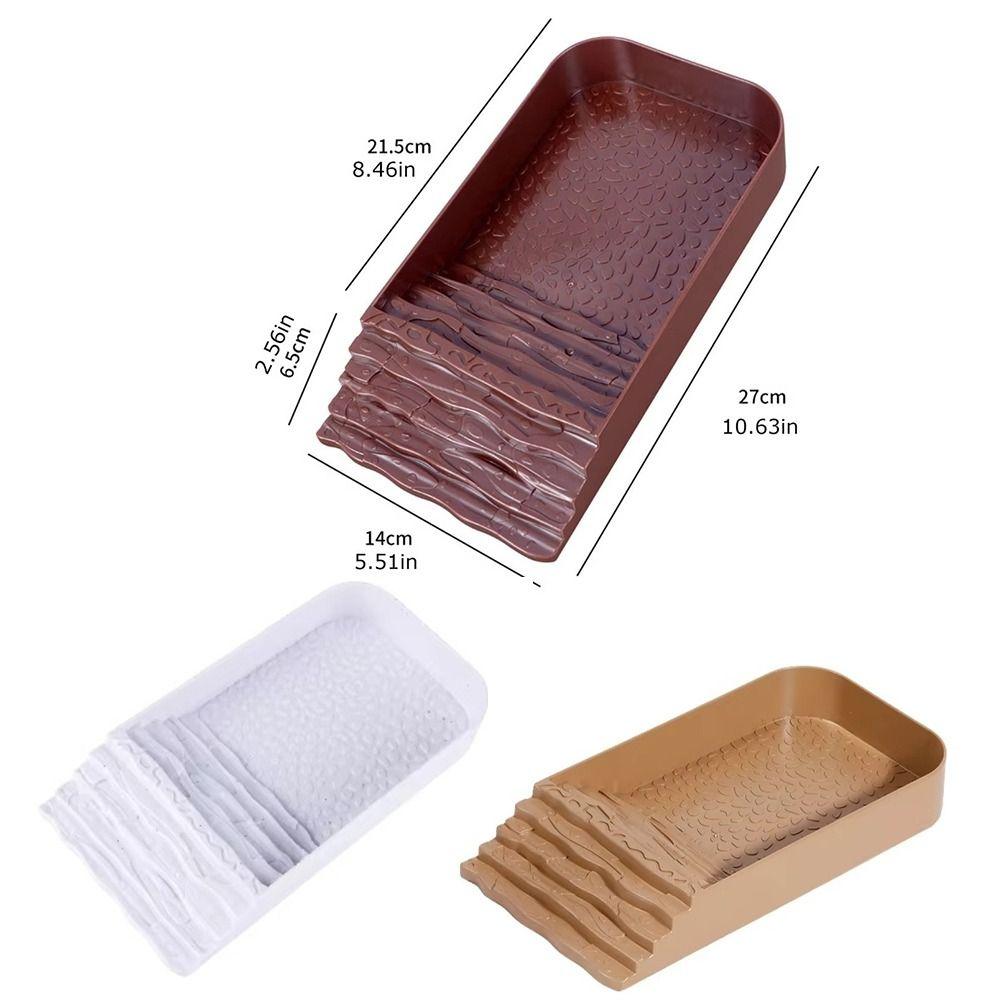 Ornaments Plastic Reptile Water Dish Square Ladder Climbing Turtle Bath Basin with Ramp Multi-functional Bathing Pool Amphibians