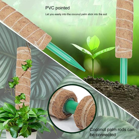 Eco-friendly Handmade Plant Grow Stake Coir Practical Moist-keeping Plant Climbing Stake for Garden