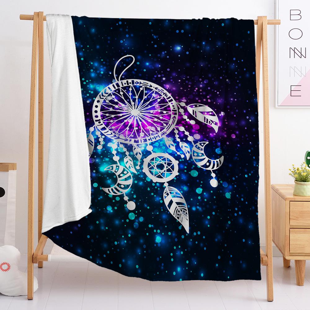 Ebay Blanket Small Fresh Digital Printed Blanket Flannel Blanket Single Layer Blanket