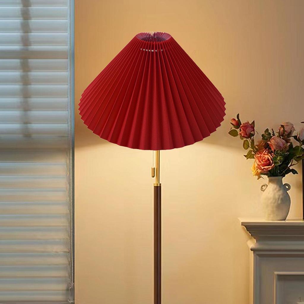 Pleated Lamp Shade Ceiling Pendant Light Cover Fan for Restaurant