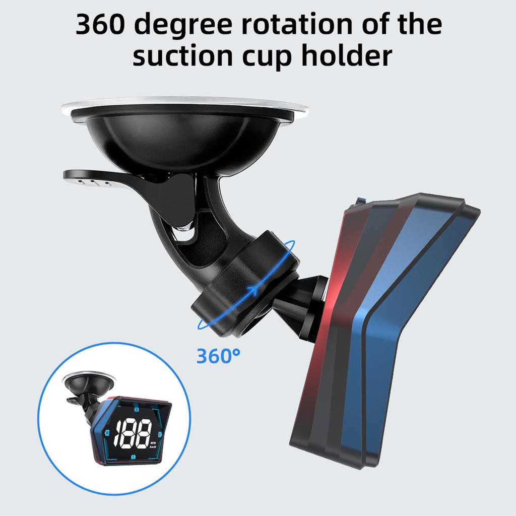 Head-Up-Display, GPS-Tachometer Universelles Auto-Head-up-Display 3 Zoll MPH Geschwindigkeitsmesser mit Kompass Geschwindigkeitsüberschreitungsalarm für