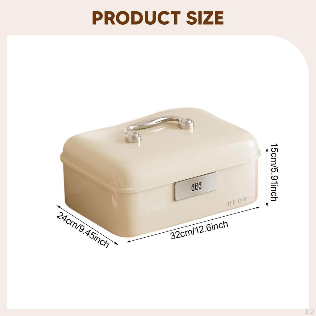 Lockable Storage Box Container Bin Multipurpose with Lock for Home Bedroom Office