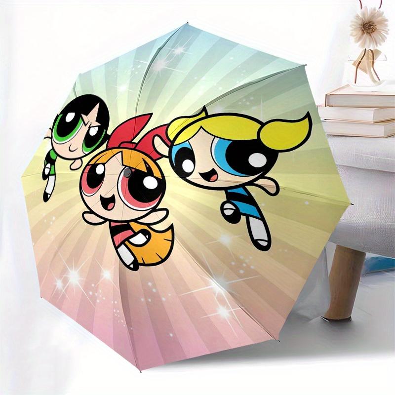 1pc Powerpuff Girls, Friendship Themed High-quality Umbrella,Automatic Opening and Closing Umbrella,Multi-functional Umbrella G0811205
