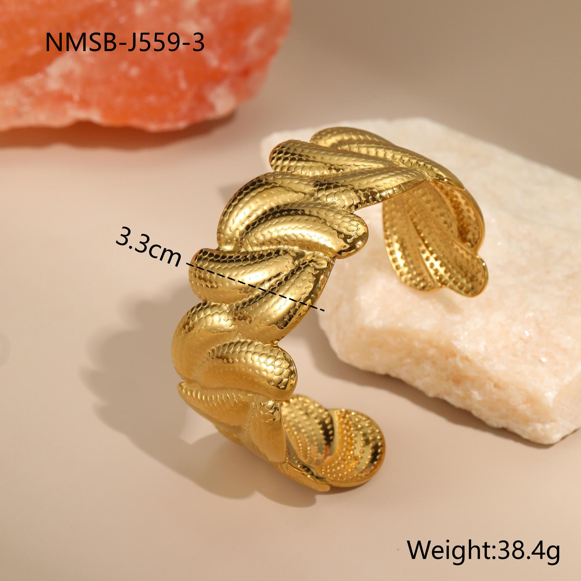 GEMCHIC Women s Fashion Geometric Open Cuff Bracelet Stainless Steel Gold & Silver Plated Luxury Statement Jewelry 18K