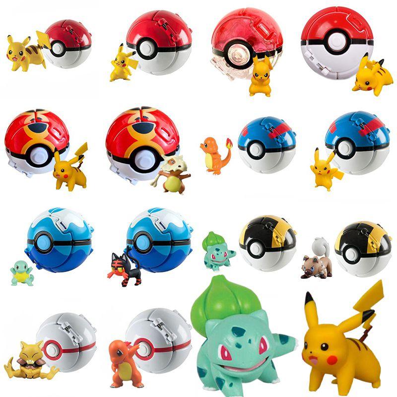 Mon Action Figure Model Toys Pikachu  Charmander Rockruff Litten