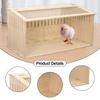 Holz Hamsterkäfig Hamster Lebensraum Kleintierkäfig Öffnungsbare Oberseite Versteck Nistkasten für Hühner Futterbox für Reptilien