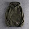 Half Zip Baggy Hoodie Men Pullover Longsleeve  Casual Hoodies Fashion Vintage Hooded Sweatshirt