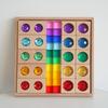 Transparent Rainbow 3D Building Blocks: Educational Acrylic Cubes for Children