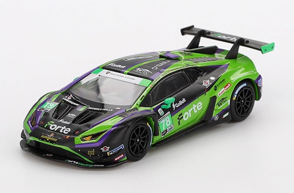 Sunrich MINI GT 1/64 Lamborghini Huracán GT3 EVO2 IMSA Daytona 24 Hours 2024 #78 Forte Racing (Left-Hand Drive) Finished Model MGT01062-BL