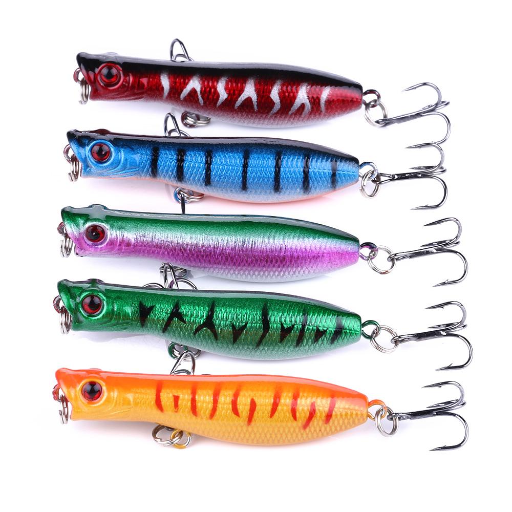Exquisite Spray Paint Body Pencil Lure Fishing Set 6CM 5G Fishing Lure for Bass Perch Sea Fishing 5PCS/set