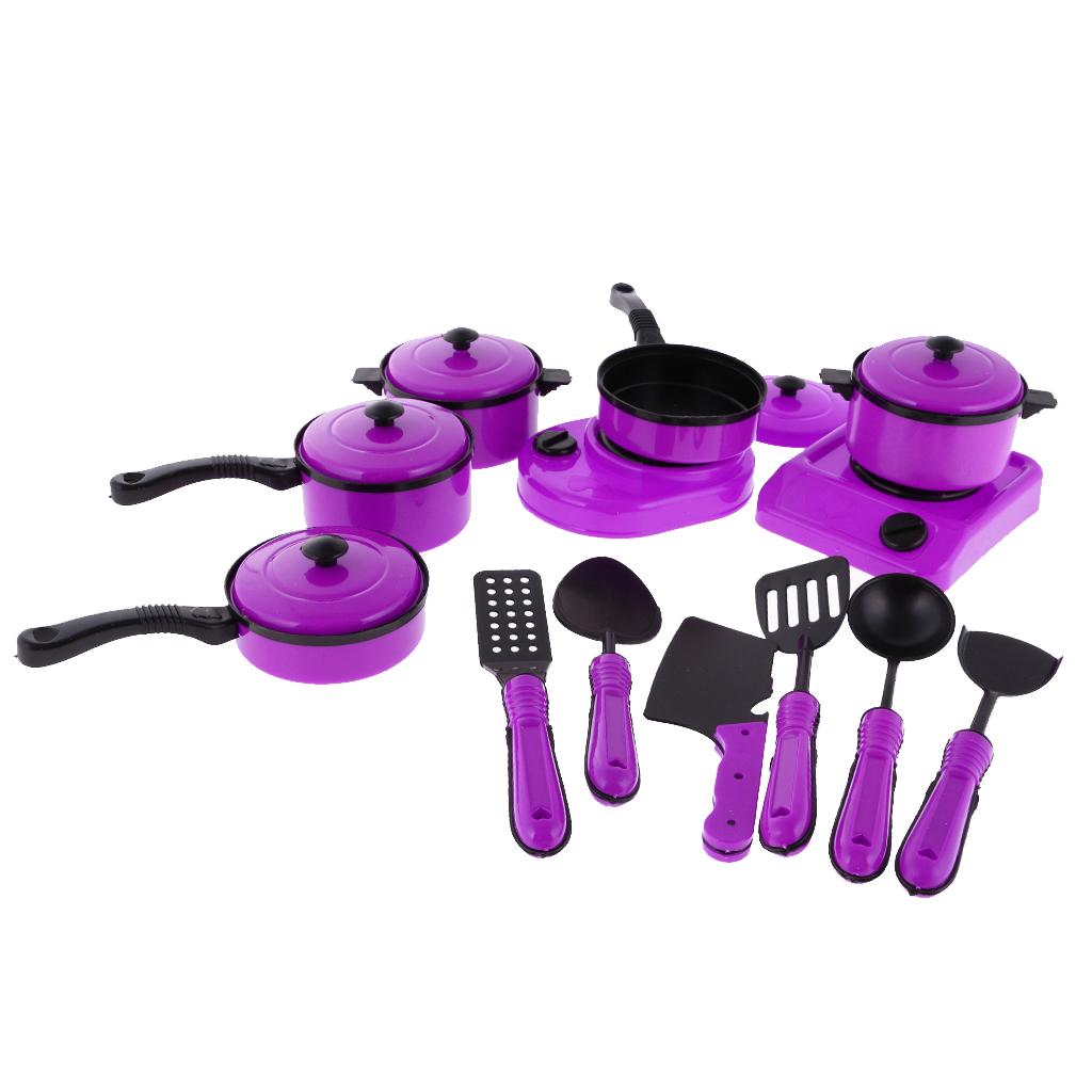 1 Sets Pots and Pans Kitchen Cookware Set for Children Play House Toys Simulation Utensils