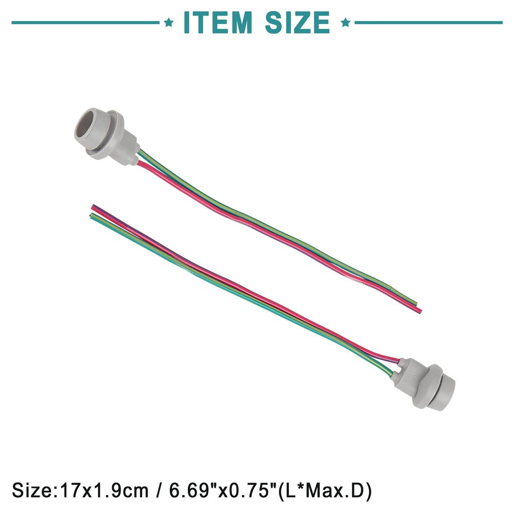 ACROPIX Light Rubber Base Socket T10 T15 W5W Wiring Harness Holder Connector Pigtail Adapter