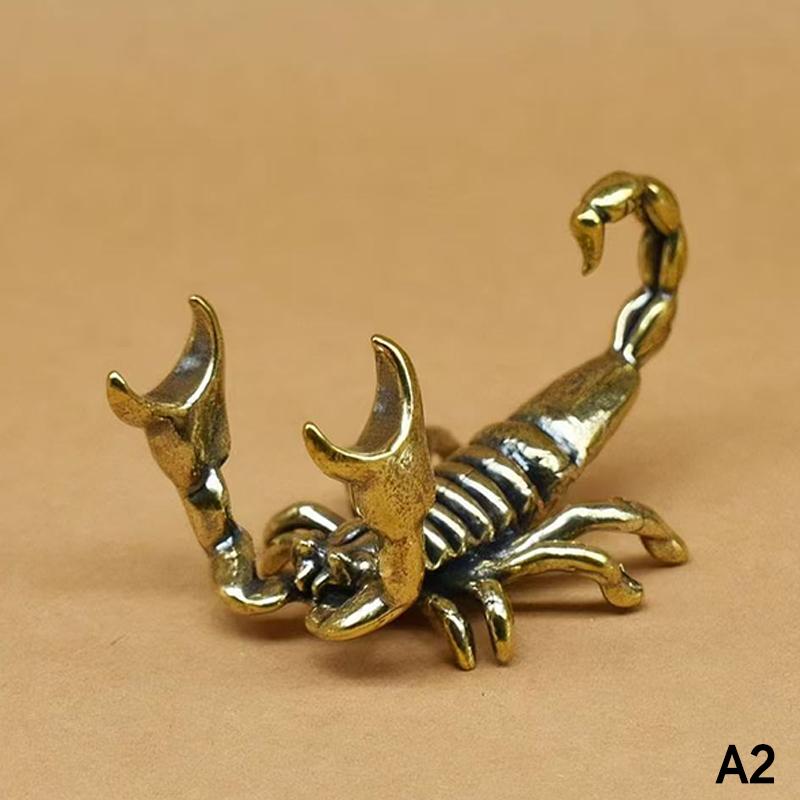Brass Lobster Scorpion Shaped Pen Holder Ornament Vintage Perfect For Home Office Desk Study Table Decor Display