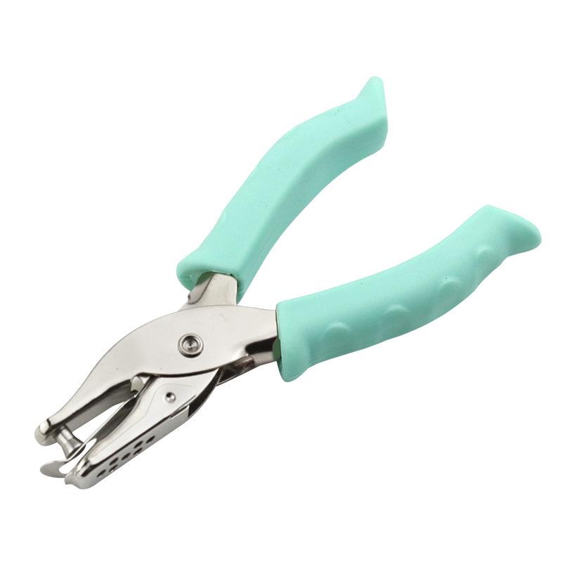 Handheld Single-Hole Puncher Heavy-Duty Paper Punch Tool for Office DIY Card Craft Home Use Compact Manual Hole Punch Stationery