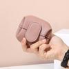Solid-Color Mini Coin Storage Purse Leather Change Purse For Women Buckle Key Earphone Storage Bag For Outgoing Shopping