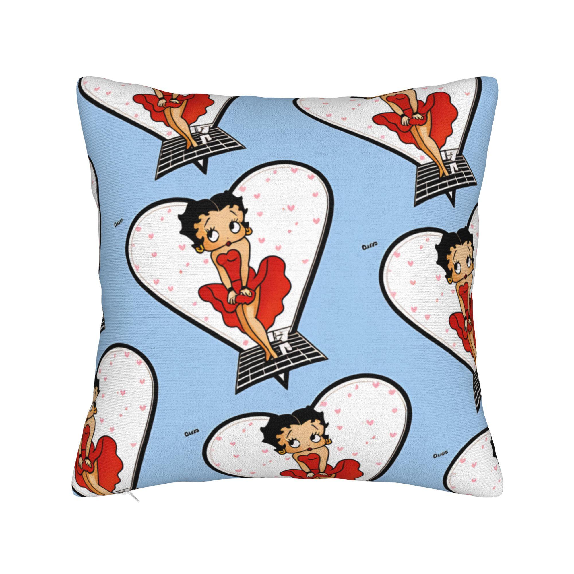 B-Bettys Boops  Pillow Cover  Comfy Cushion Cover Cute Funny Pillow Case For Wedding Party Home Decor 12x12Inch