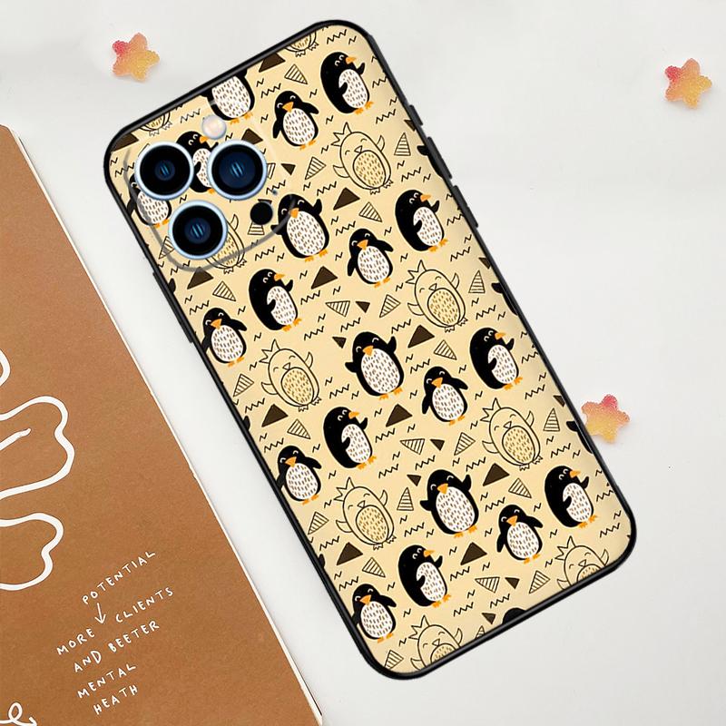 

Cute Kawaii Penguin Phone Case For iPhone 17 Pro Max 11 14 15 16 Pro Max 12 13 mini 16 Plus 16e 17 Air Funda iPhone 17
