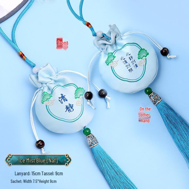 Dragon Boat Festival Brocade Sachet Bag - Portable Hanfu Purse with Ancient Style Pendant