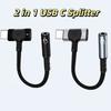 2-in-1 Adapter Type-C Audio Charger Splitter Converter 3.5mm Jack USB C Splitter  Charging Device