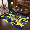 Leeds United Voetbal Print Kristalfluweel Tapijt, Comfortabel Waterabsorberend Antislip Binnen Vloerkleed