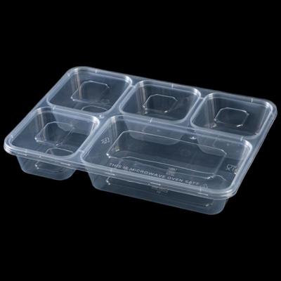 Ronghe Disposable 5-Compartment PP Meal Boxes