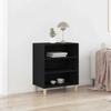 Sideboard in Black Oak Look 57 x 35 x 70 cm Engineered Wood