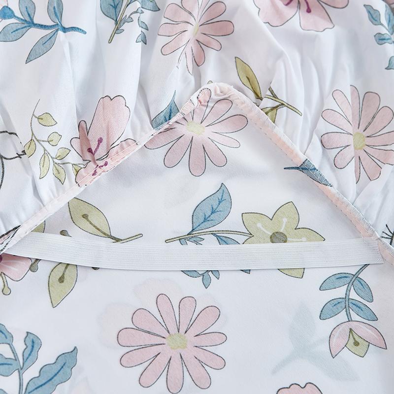 1 stk Sengeteppe i pastoral stil colchas de cama matrimonial Dobbel blondeskjørt til seng King Laken Skjørt (putevar trenger bestilling)