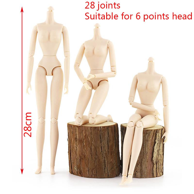 28cm heigh Ball Joints Naked Body for 30cm Doll 28 Joints Moveable Female Body Girl Toys for Children New Arrival