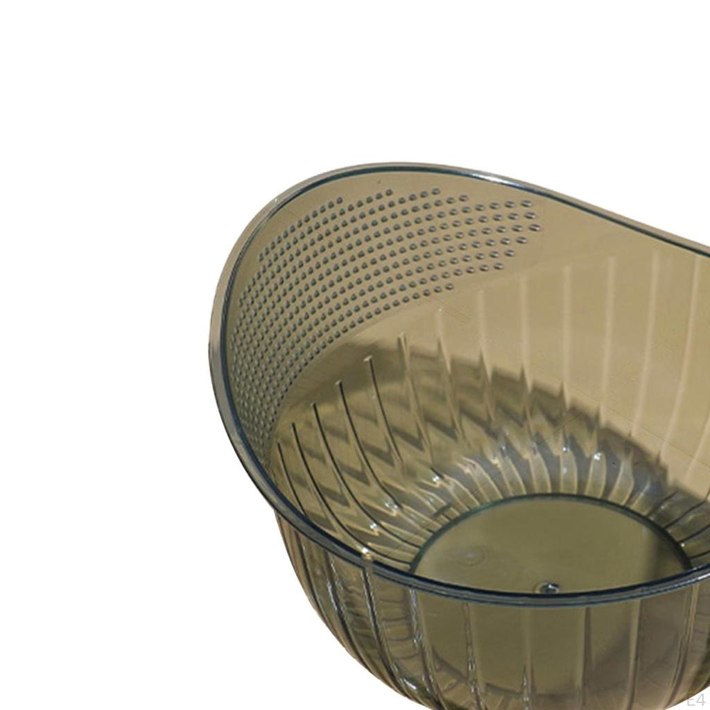 Rice Washer Strainer Container with Fine Mesh Colanders Sieve Bowl for Cleaning Veggie, Fruit ,Pasta