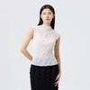 Pleats Me Sheer High Neck Pleated Sleeveless Eptsm126011