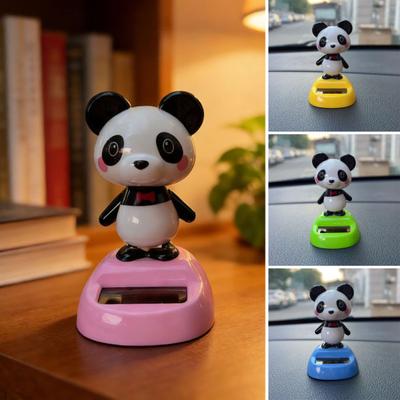 Auto-Ornament Solarbetrieben Panda Armaturenbrett Nickspielzeug Auto Innenraumdekoration mit Schaukel