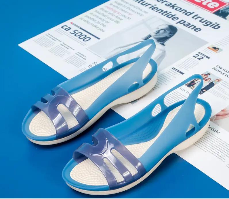 2024 Sommer Damen Jelly Fish Mund Ballerinas - Strand- & Reise Kristall Sandalen