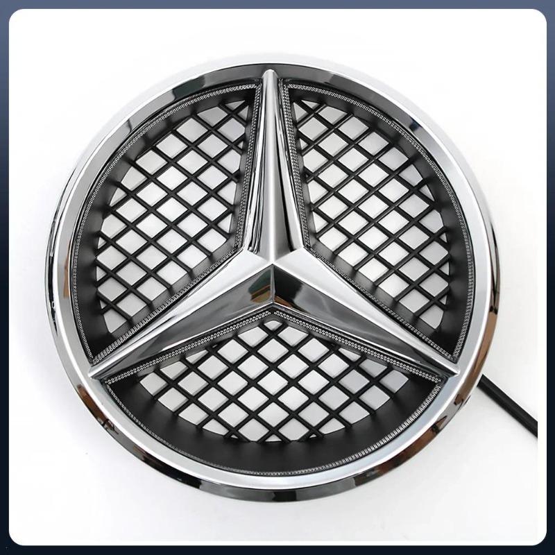 Car Front Grille Illuminated Logo Star LED Emblem Light Badge For Mercedes Benz W245 W204 X204 2008-2014