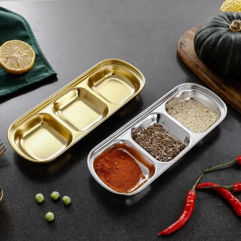 

Соусница из нержавеющей стали Горшок для макания соуса Десертная тарелка Фруктовая тарелка Подносы для приправ Кухонная посуда Столовая посуда 13 inches