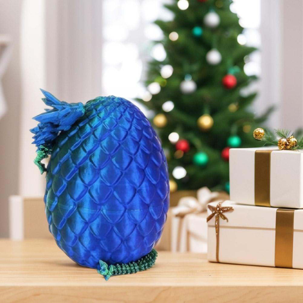 4Pcs 3D Printed Dragon Egg Executive Dragon Fidget Desk Toys 3D Printed Dragon in Egg Toys for Kids Gifts