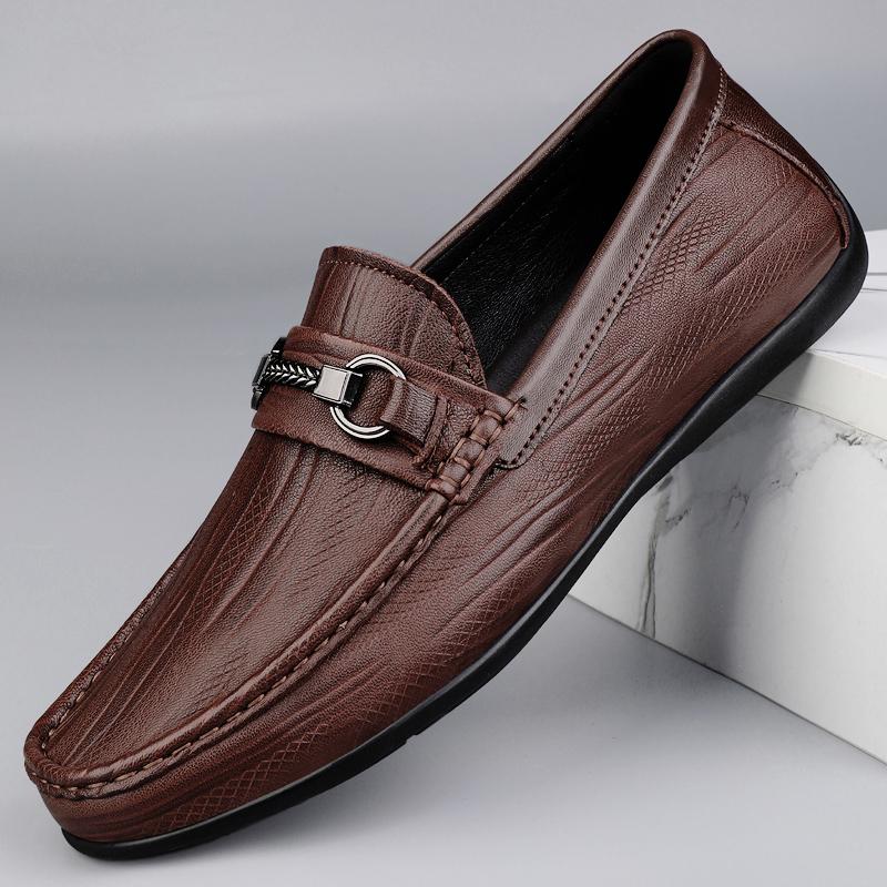 Fashion Classic Male Driving Shoes All-match Men's Dress Shoes Genuine Leather Men Casual Shoes New Slip on Formal Loafers Men Moccasins