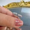 Square Double Layer Iced Out Moissanite Stud Earrings Copper Hip Hop Jewelry For Men Women